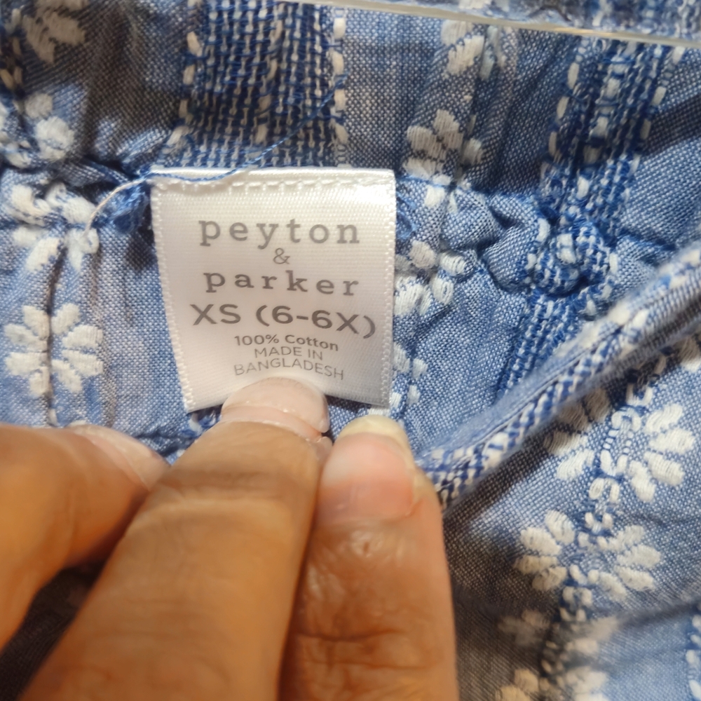 Peyton & Parker Toddler Girls Short Sleeve Ruffled A-Line Dress, Sz6 - Picture 2 of 2